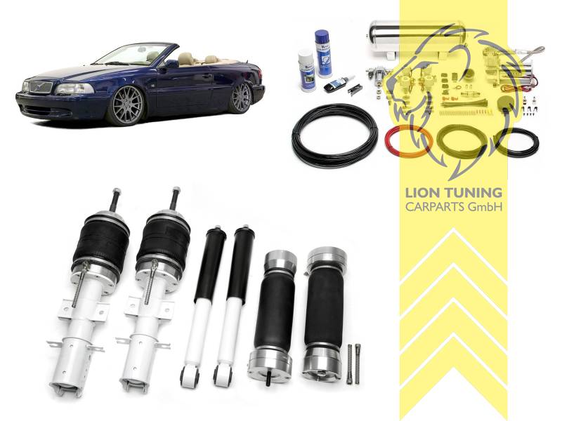 nicht für Modelle mit Niveauregulierung, 11,5L Tank chrom / ViAir Kompressor chrom, fest, weiss, Nicht für Allradfahrzeuge (4WD, 4x4, 4Matic, 4Motion usw.), Stahl verzinkt, Eintragungspflichtig / Teilegutachten wird nach Kauf spezifisch ausgestellt